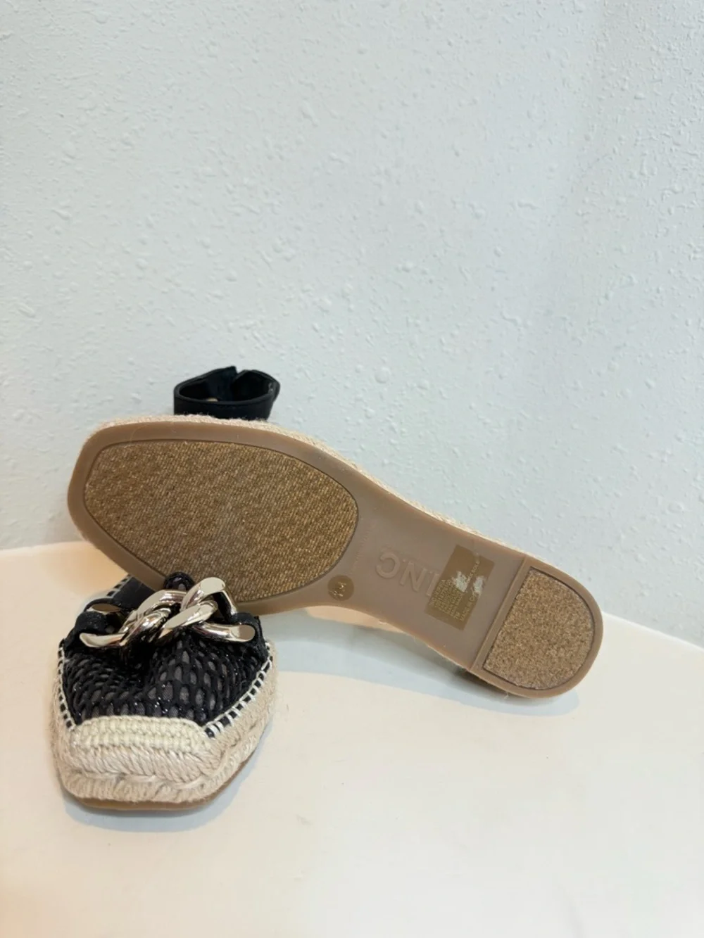 INC International Concepts black mesh